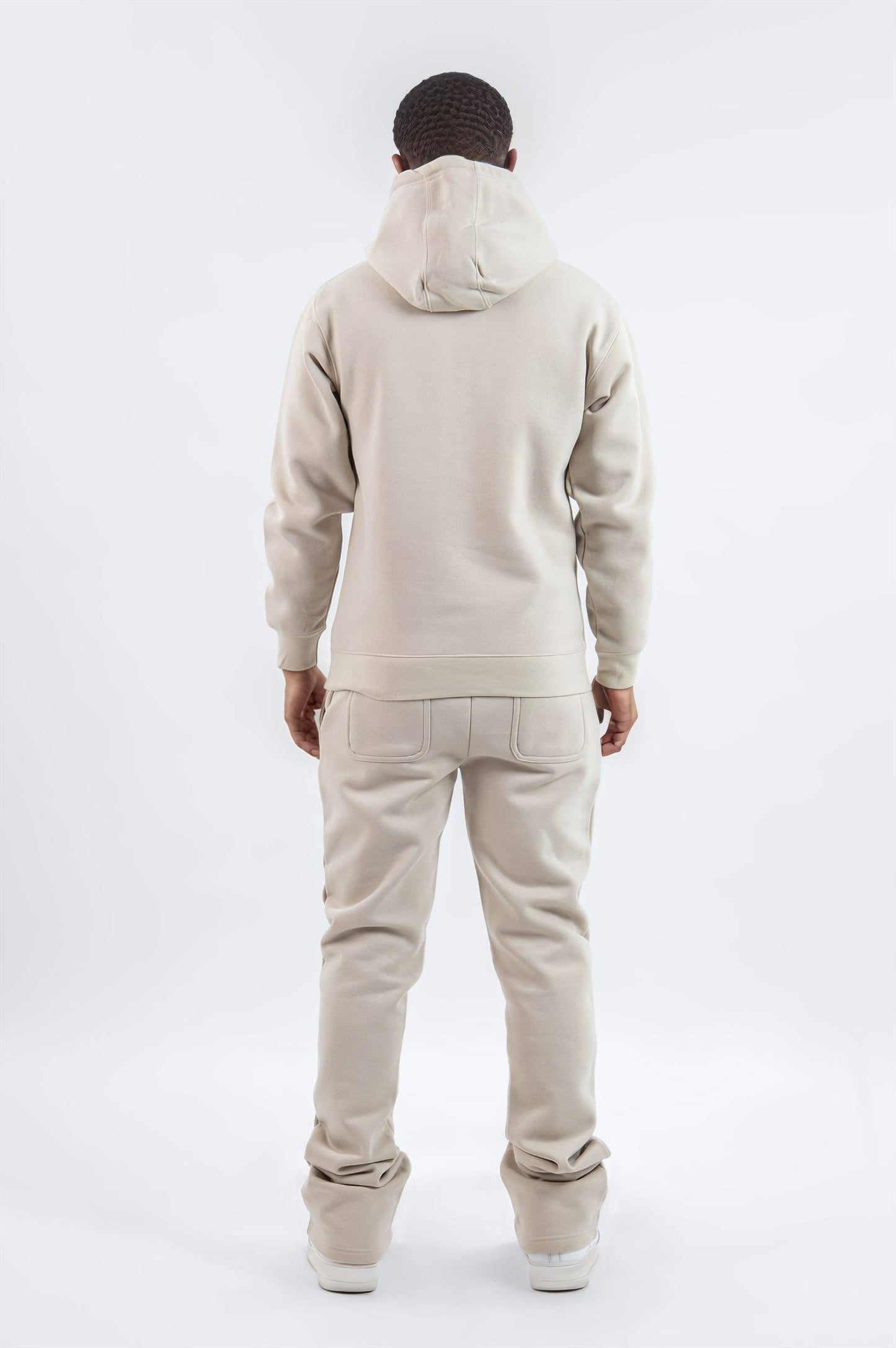 Cream Stacked Flare Sweatsuit