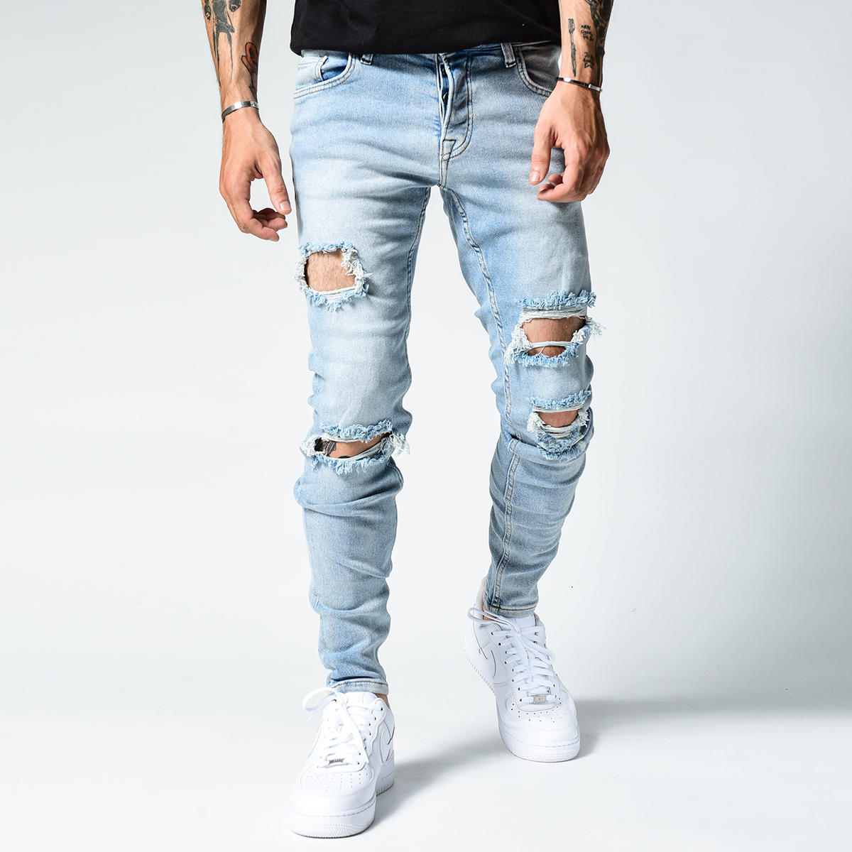 Ripped Freestyle Blue Jeans