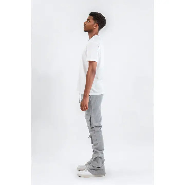 6 Pocket Stacked Flare Sweats