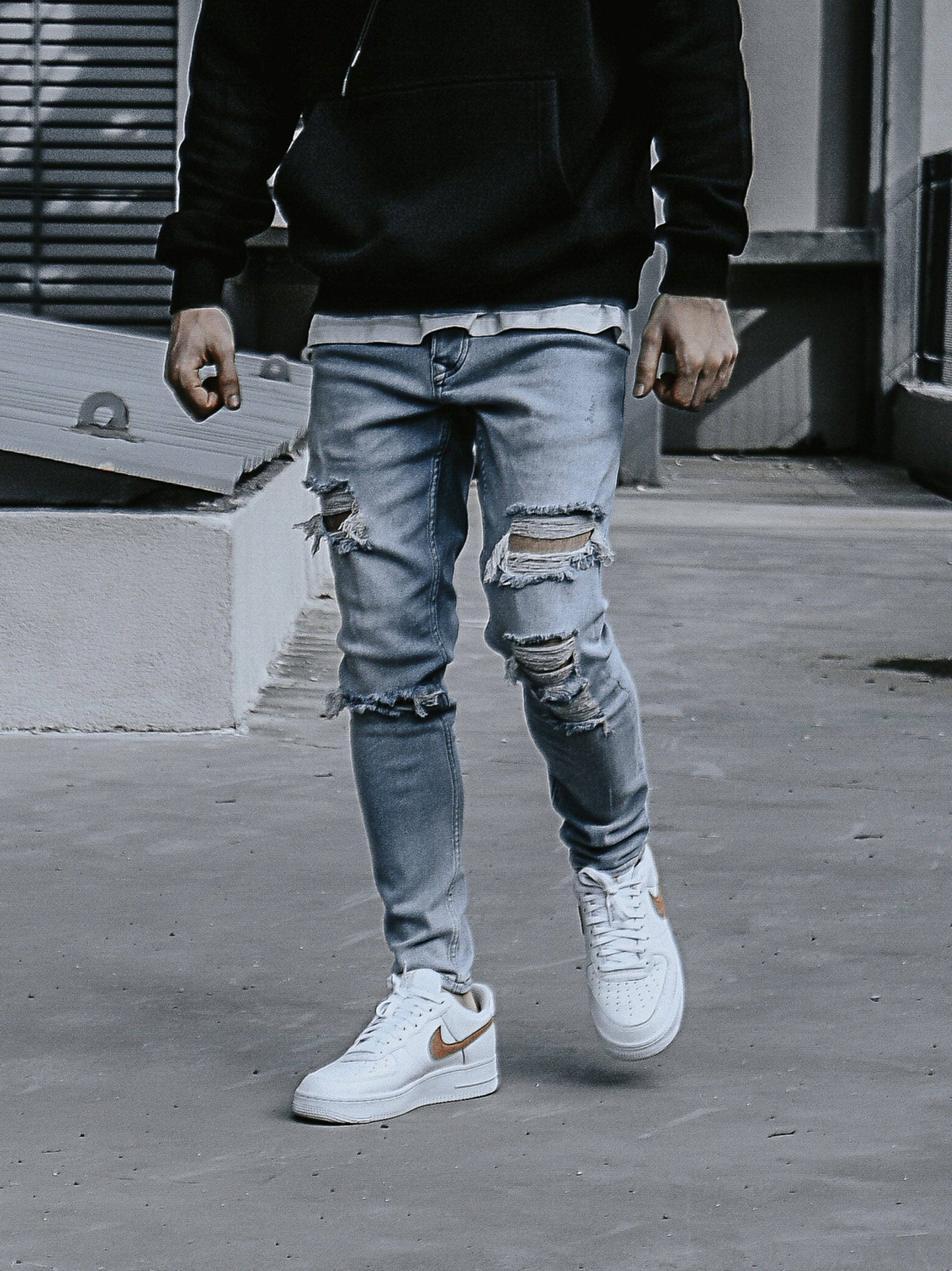 Ripped Freestyle Blue Jeans