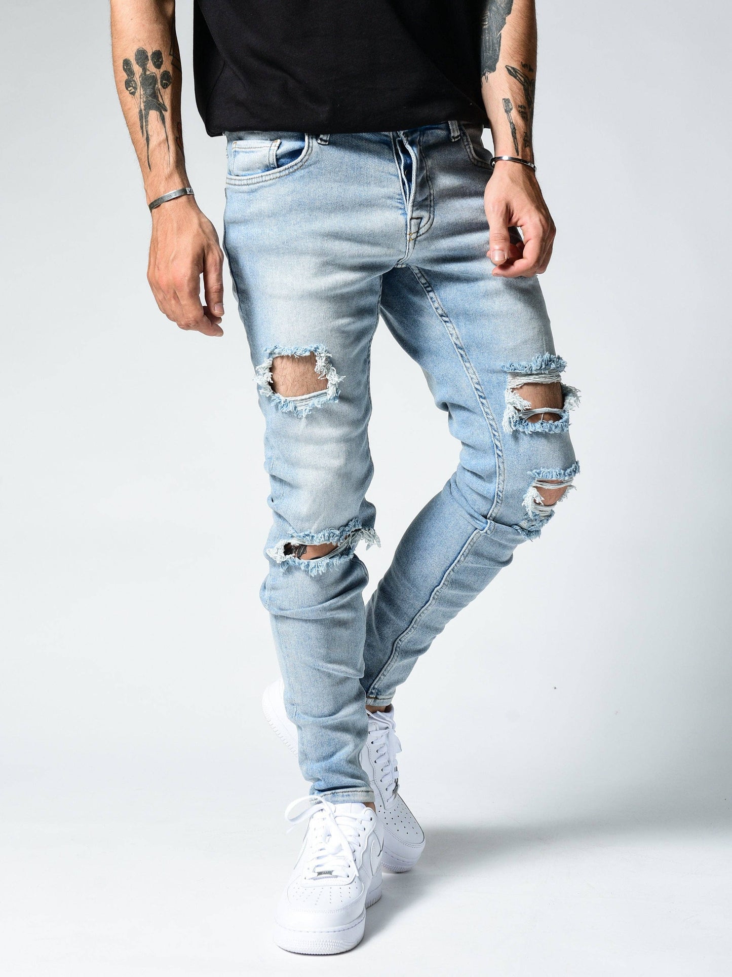 Ripped Freestyle Blue Jeans