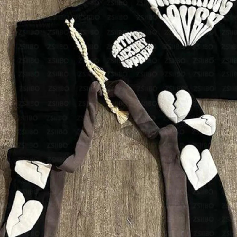 Foam Heart Jogger Set