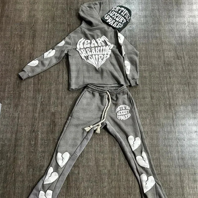 Foam Heart Jogger Set