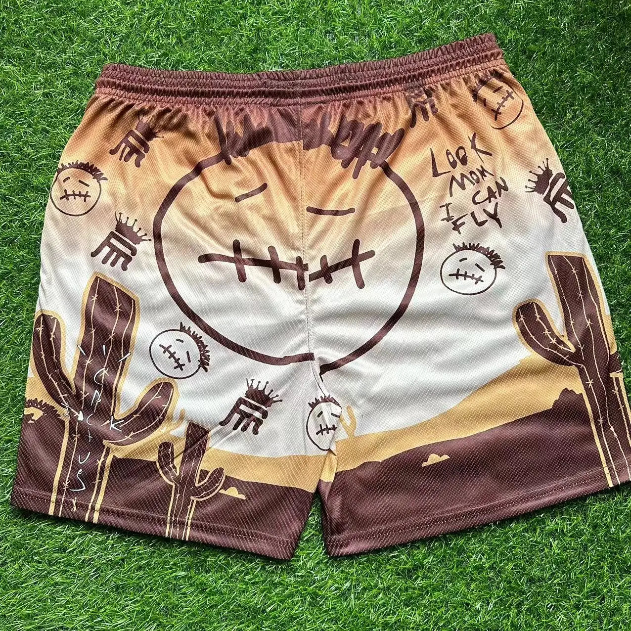 Gothic Punk Graffiti Shorts