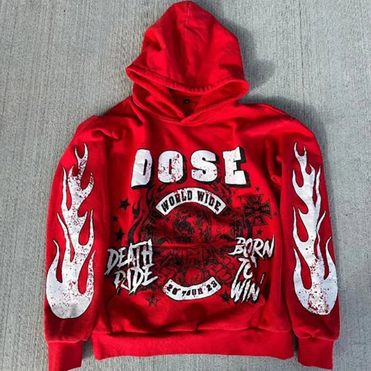 Dose Flame Printed Hoodie