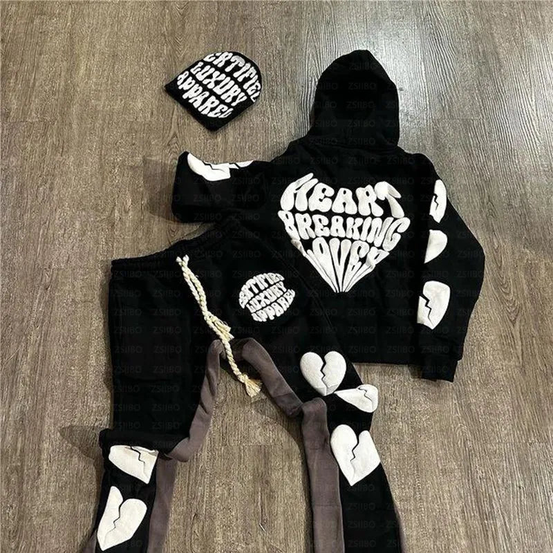 Foam Heart Jogger Set