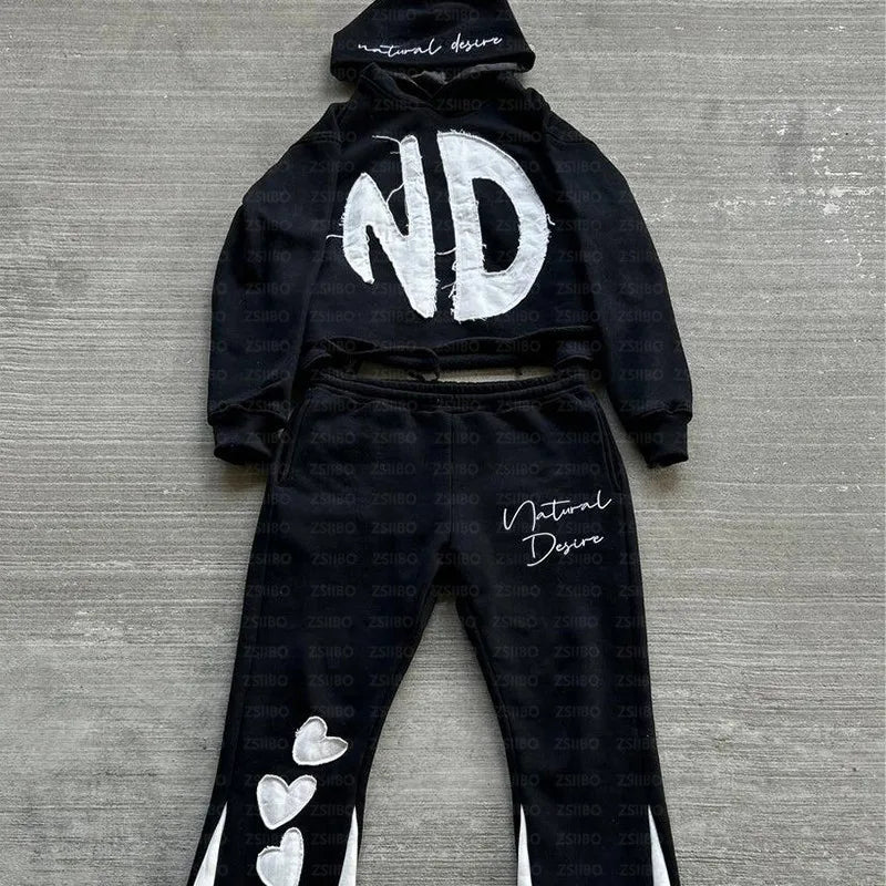 ND Cropped Hoodie and Jogger Set