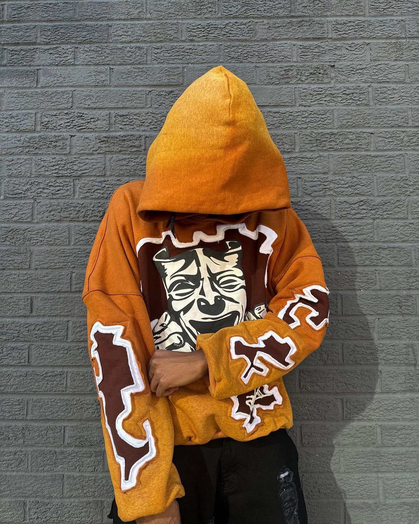 Cartoon Clown  Patch Embroidery Fashion Hoodie