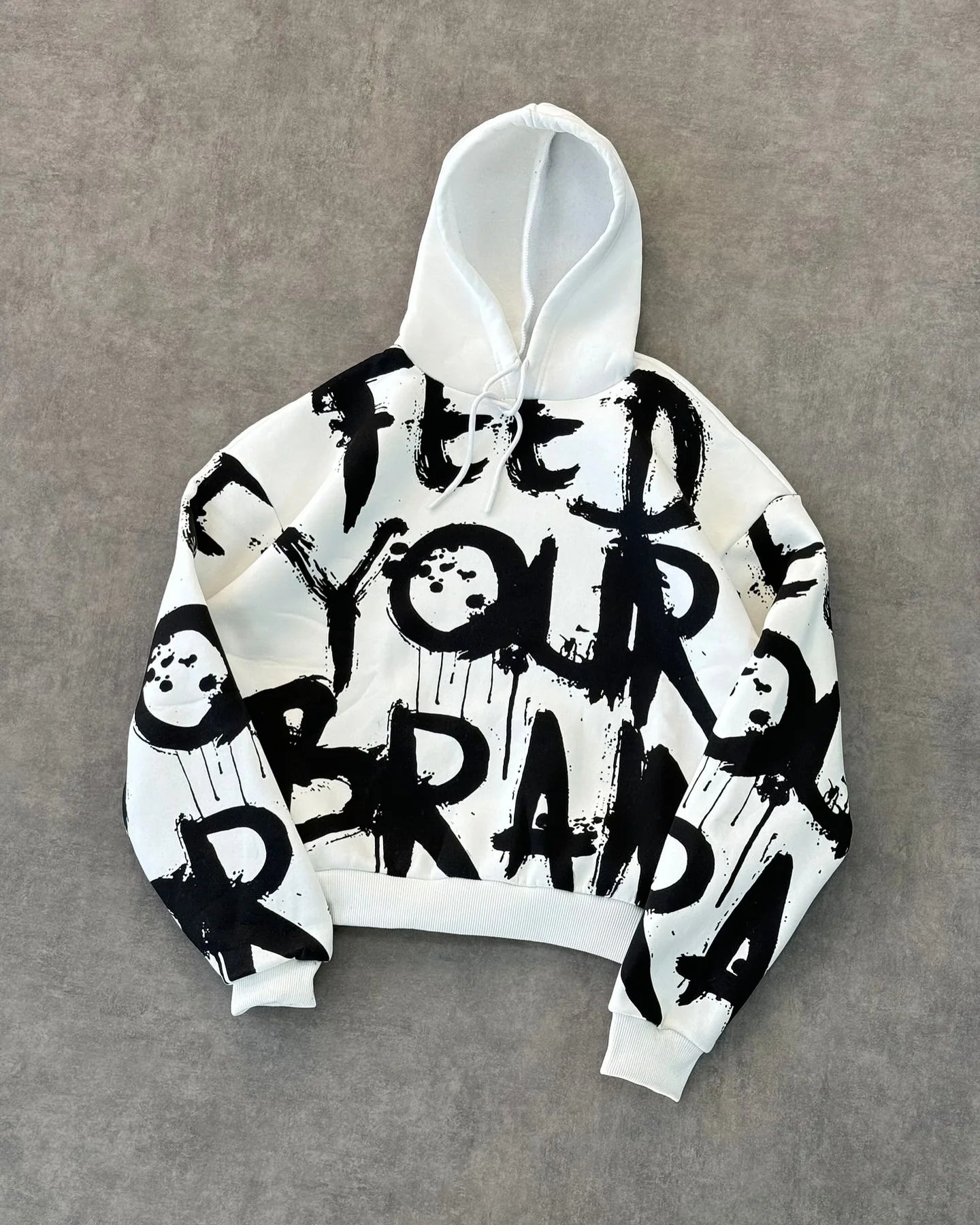 Graffiti Print Retro Hoodie