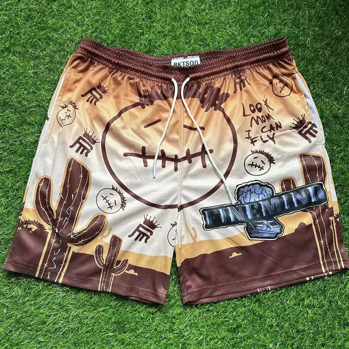 Gothic Punk Graffiti Shorts