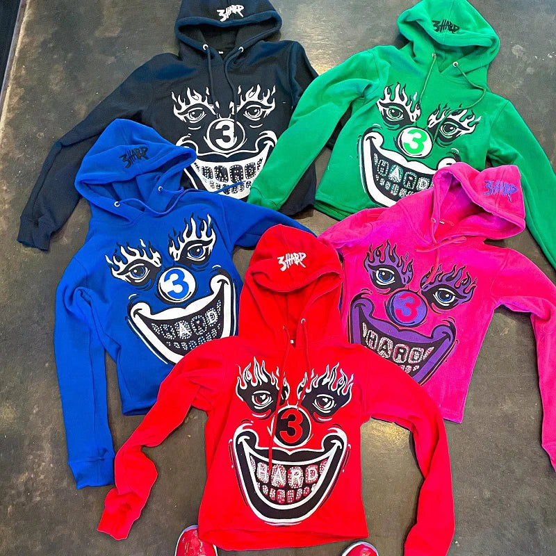 Cartoon Clown Printed Hoodie