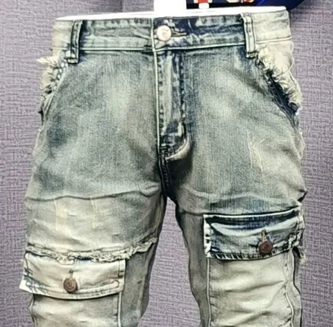 Skinny Fit Cargo Street Jeans