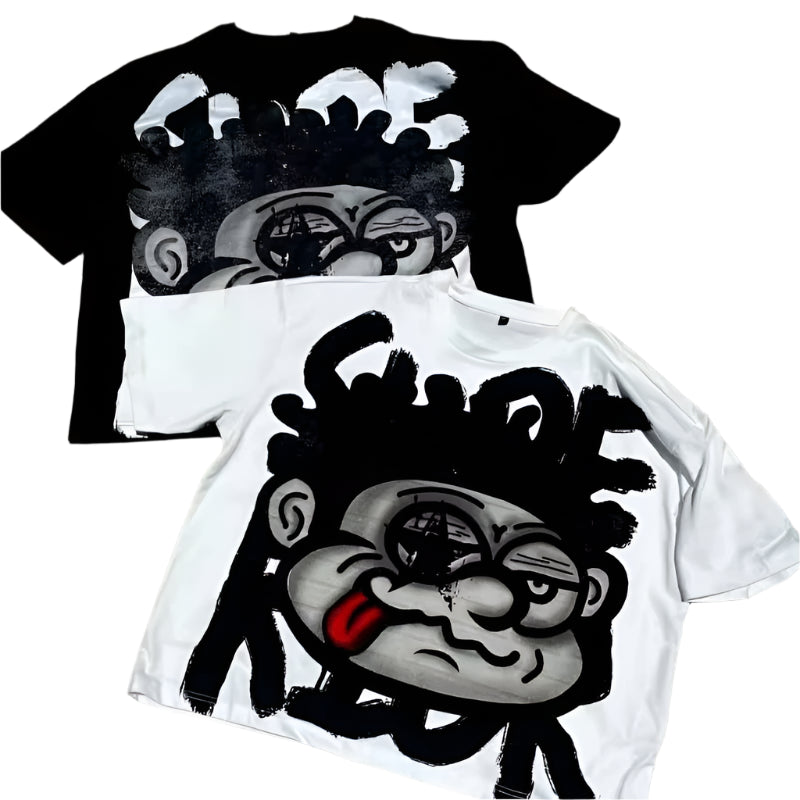 Big Face Graphic Print Oversize T-shirt