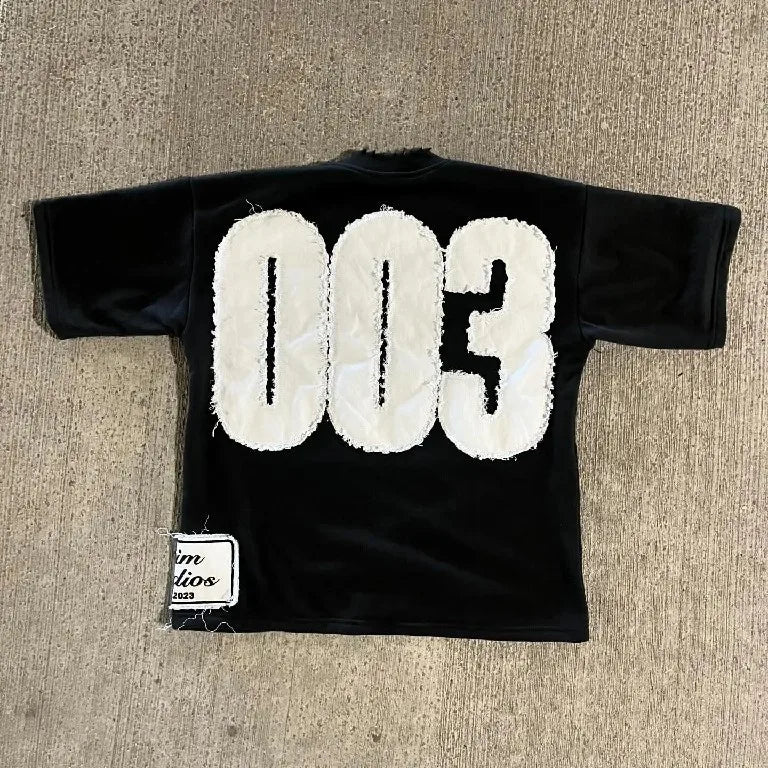 Double 0 3 Retro Patch T Shirt