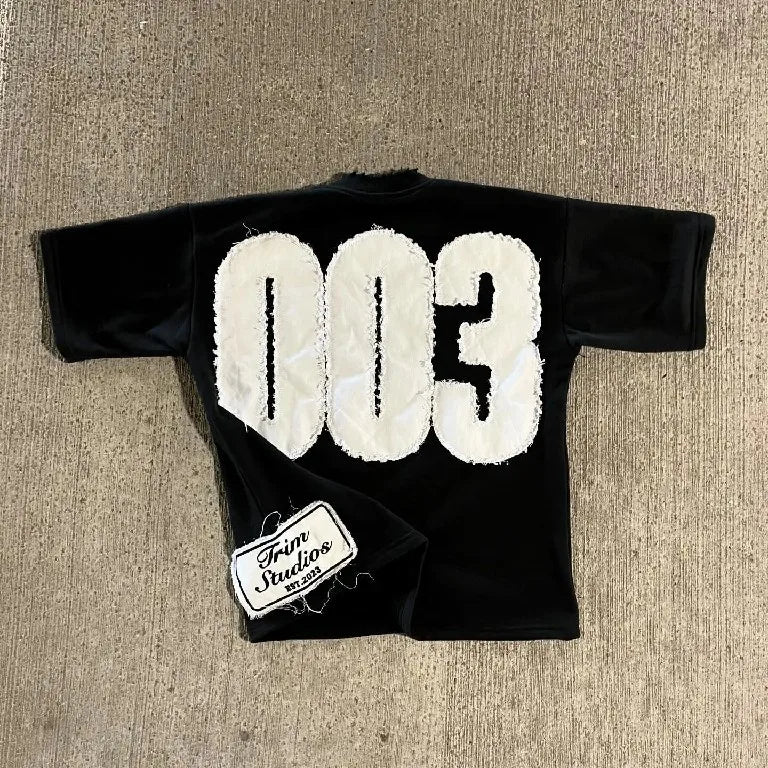 Double 0 3 Retro Patch T Shirt