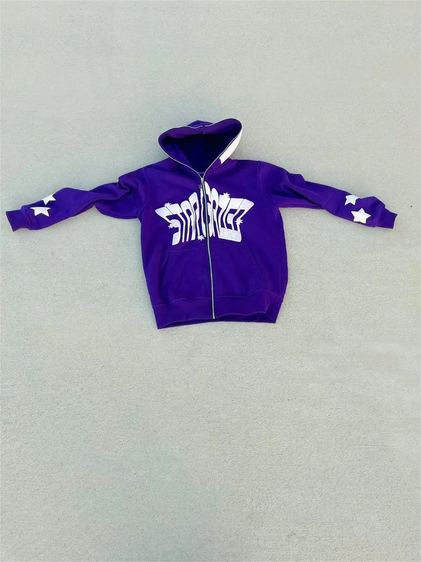 Stars Retro Hip Hop  Hoodie & Jogger Set