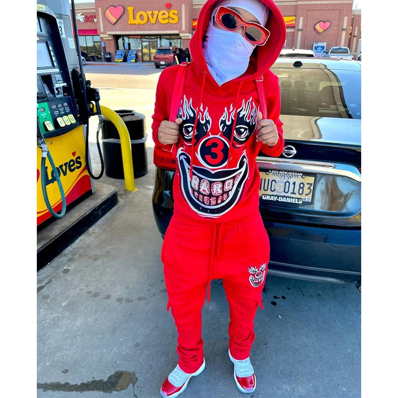 Cartoon Clown Printed Hoodie