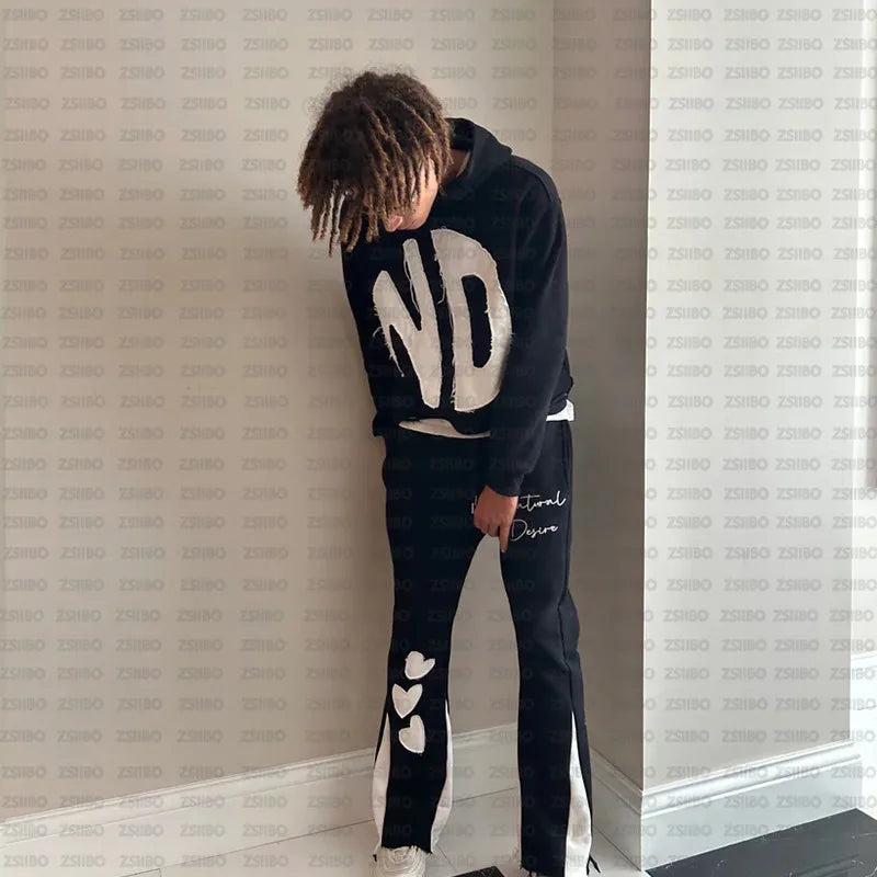 ND Cropped Hoodie and Jogger Set