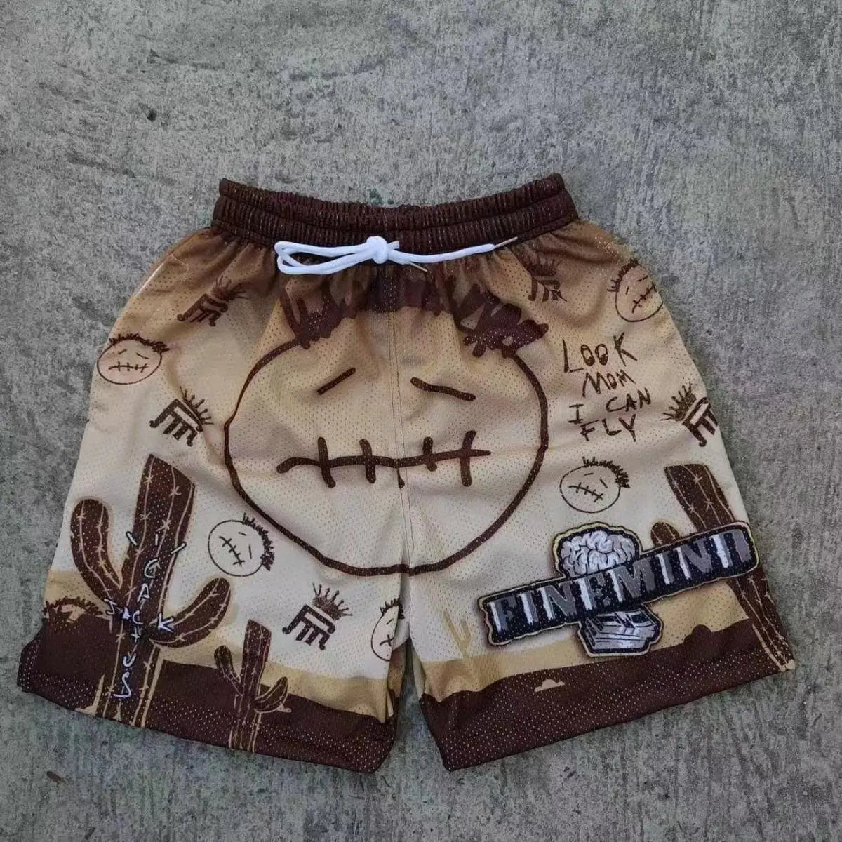 Gothic Punk Graffiti Shorts