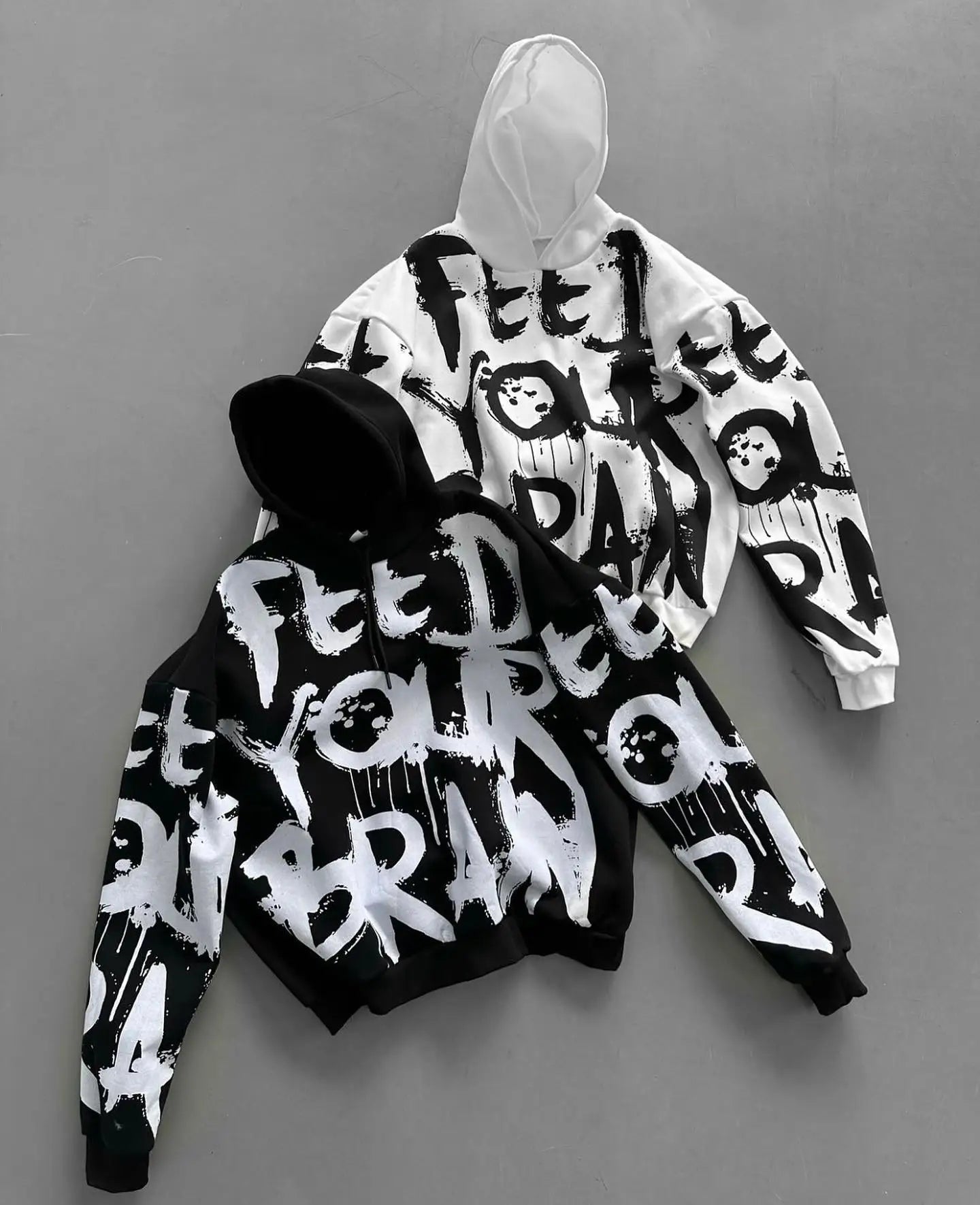 Graffiti Print Retro Hoodie