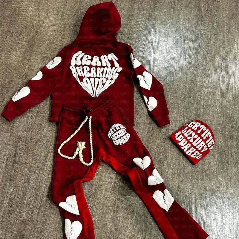 Foam Heart Jogger Set