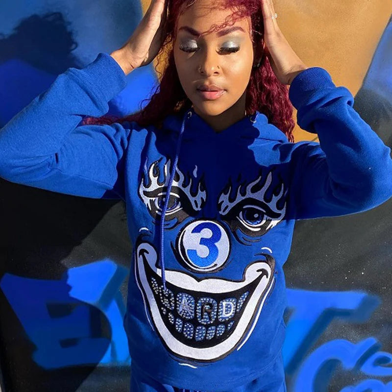 Cartoon Clown Printed Hoodie