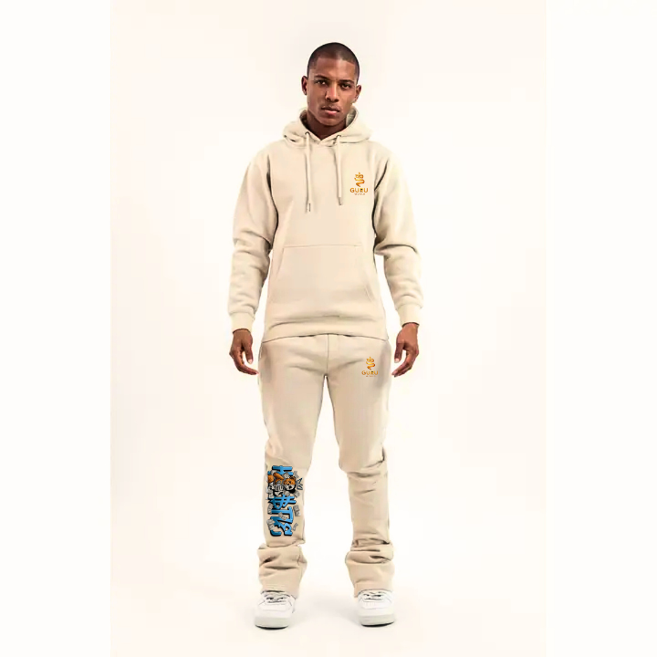 "Hustle"  Stacked Flare Sweatsuit-Hoodie & Jogger