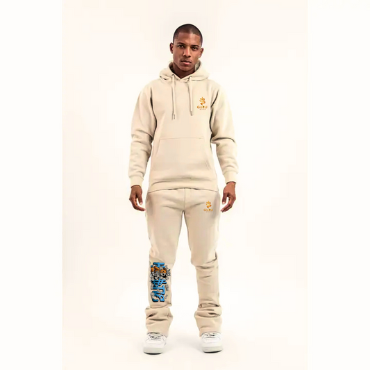 "Hustle"  Stacked Flare Sweatsuit-Hoodie & Jogger