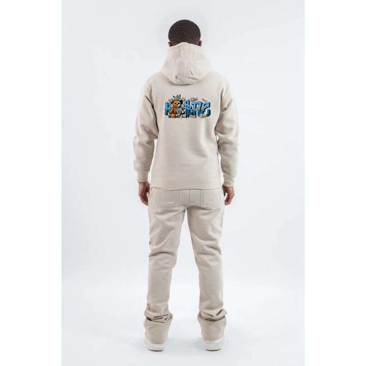 "Hustle"  Stacked Flare Sweatsuit-Hoodie & Jogger