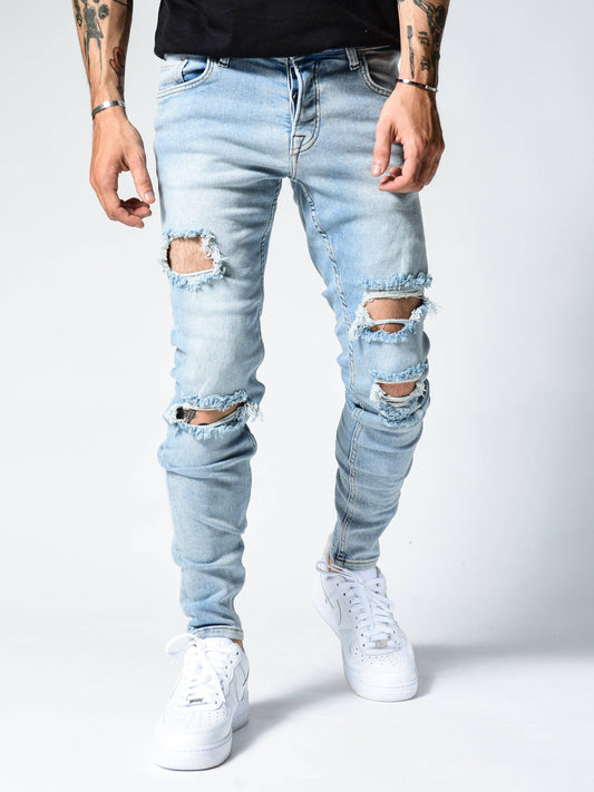 Ripped Freestyle Blue Jeans