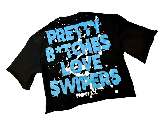 Swipers Cropped Over-sized T Shirt