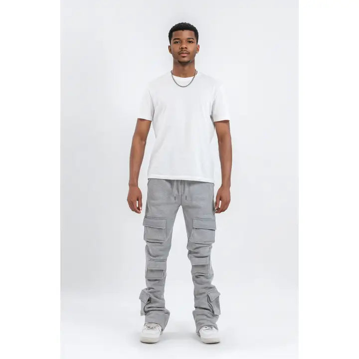 6 Pocket Stacked Flare Sweats