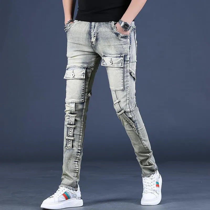 Skinny Fit Cargo Street Jeans